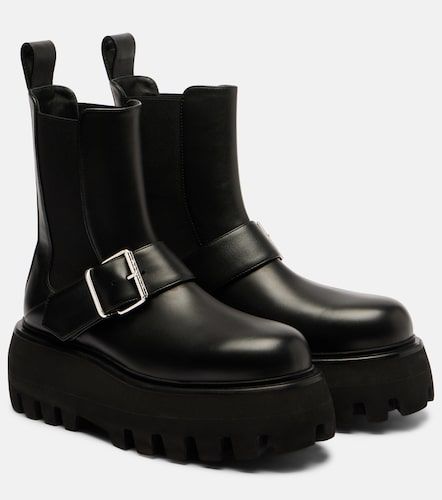 Bottines Sofa Buckle en cuir - McQueen - Modalova