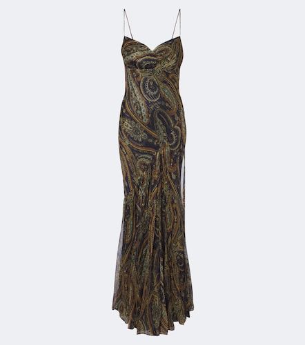 Etro Robe longue en soie mélangée - Etro - Modalova