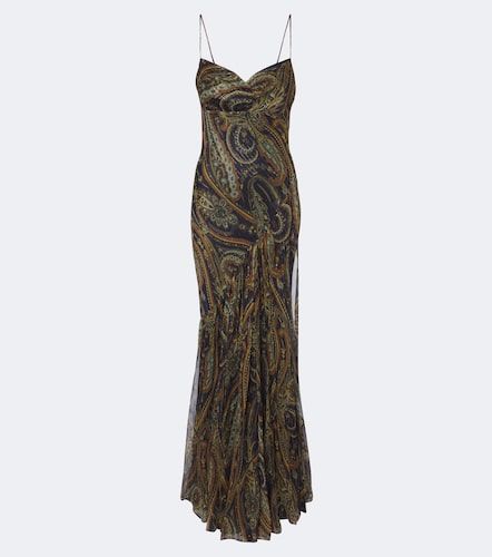 Etro Robe longue en soie mélangée - Etro - Modalova