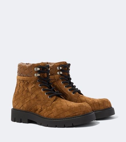 Bottines Haddock en daim Intrecciato - Bottega Veneta - Modalova