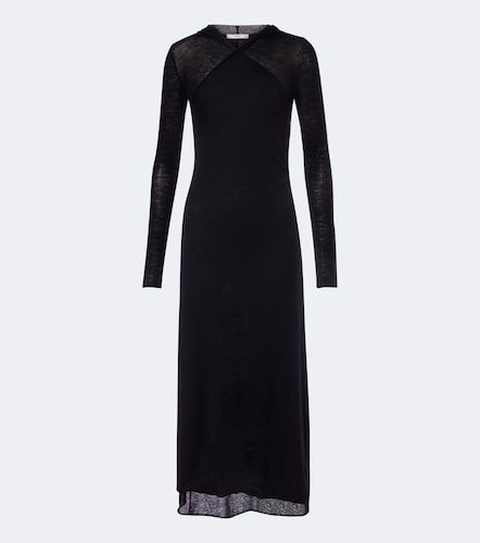 Fendi Robe midi à capuche en laine - Fendi - Modalova