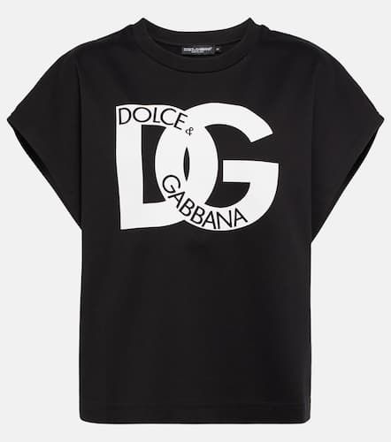 Chemise raccourcie en coton à logo - Dolce&Gabbana - Modalova