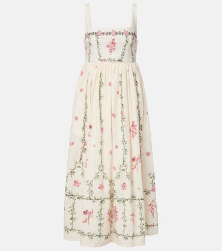 Robe midi Barbara en coton à fleurs - Agua by Agua Bendita - Modalova