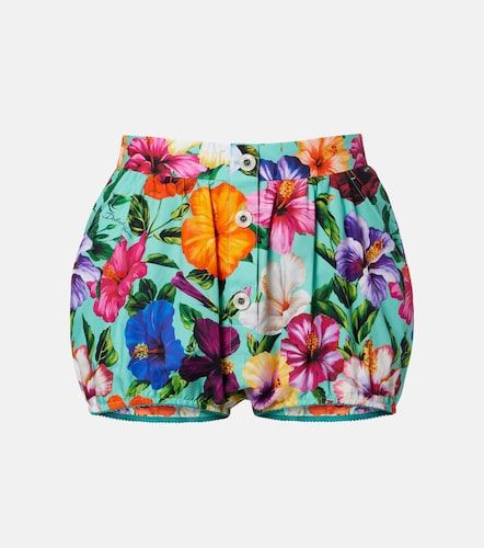 Short en coton à fleurs - Dolce&Gabbana - Modalova