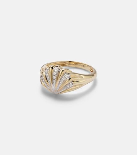 Yvonne Léon Bague Baby Chevalière 9 ct et diamants - Yvonne Leon - Modalova