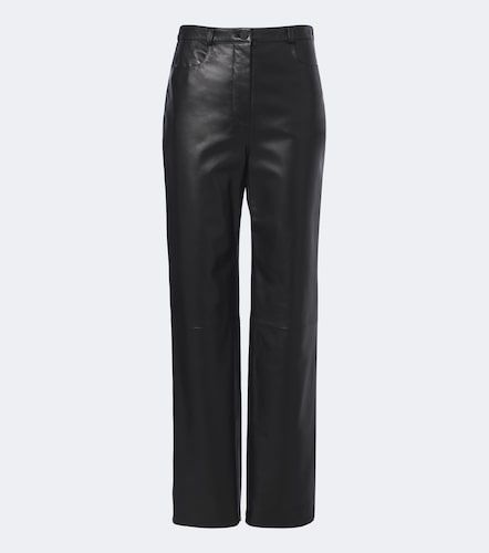 Pantalon droit Cobe en cuir - Loulou de Saison - Modalova