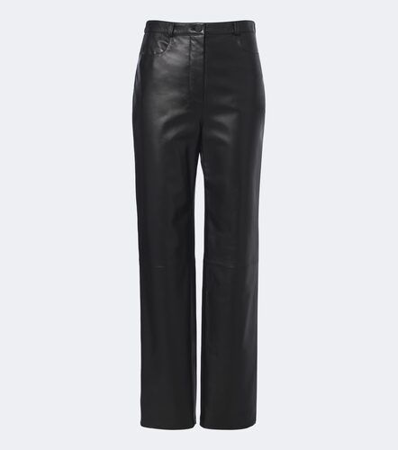 Pantalon droit Cobe en cuir - Loulou de Saison - Modalova