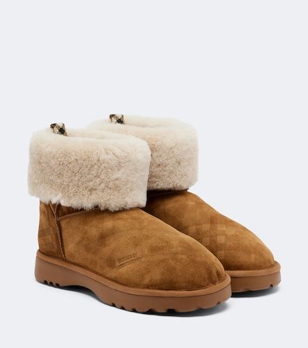 Bottines Check en daim - Burberry - Modalova