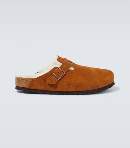 Mules Boston en daim et shearling - Birkenstock Men - Modalova