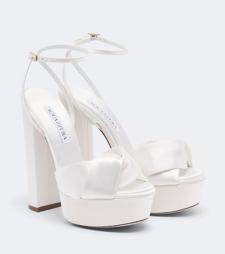 Sandales à plateforme Olie 140 en satin - Aquazzura - Modalova