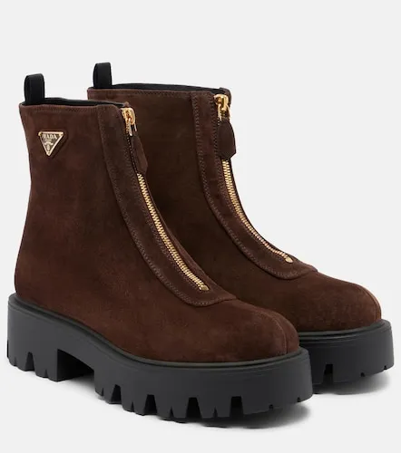 Prada Bottines à plateau en daim - Prada - Modalova