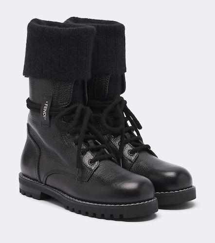 Fendi Bottines en cuir et laine - Fendi - Modalova