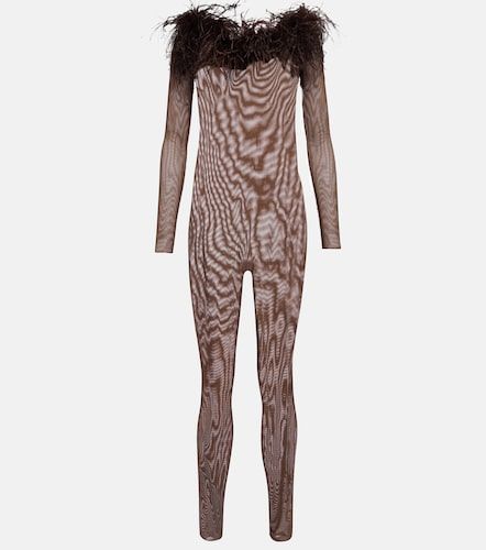 Oséree Combi-pantalon en résille à plumes - Oseree - Modalova