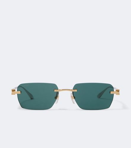 Lunettes de soleil rectangulaires Signature C - Cartier Eyewear Collection - Modalova