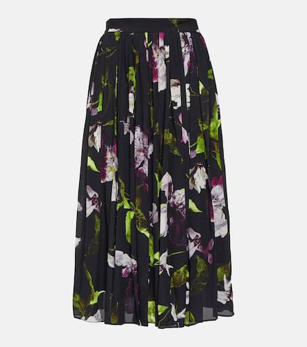 Erdem Jupe midi en crêpe à fleurs - Erdem - Modalova