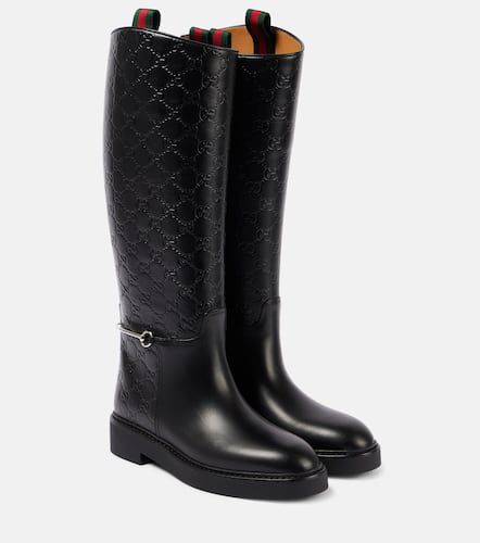 Gucci Bottes Horsebit GG en cuir - Gucci - Modalova