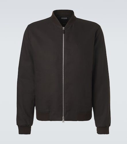 Zegna Veste bomber en lin - Zegna - Modalova