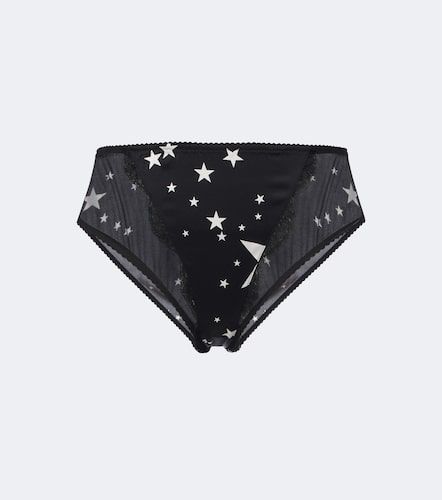 Culotte à imprimé et dentelle - Dolce&Gabbana - Modalova