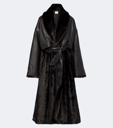 Manteau à finitions en cuir - Magda Butrym - Modalova