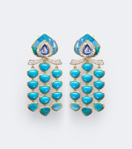 Boucles d'oreilles Fabiola en or 18 ct et pierres précieuses - Marina B - Modalova