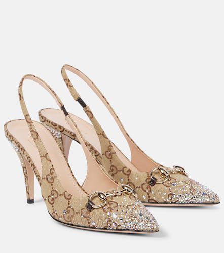 Escarpins Horsebit en toile GG à ornements - Gucci - Modalova