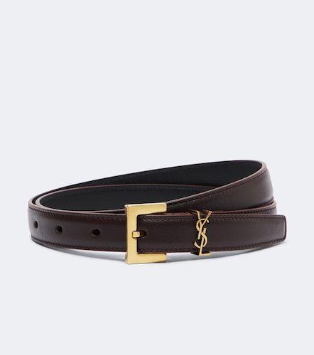 Ceinture fine Cassandre en cuir - Saint Laurent - Modalova