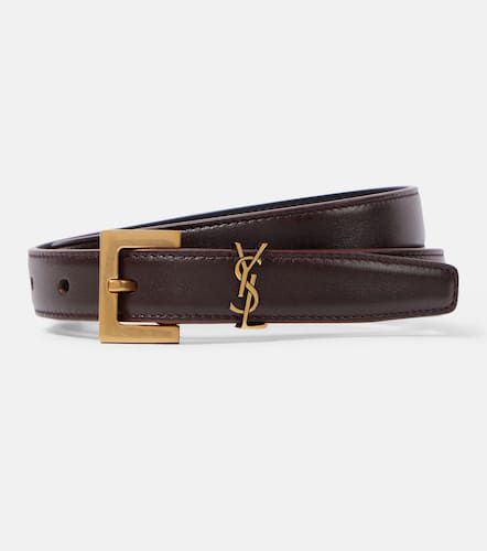 Ceinture fine Cassandre en cuir - Saint Laurent - Modalova