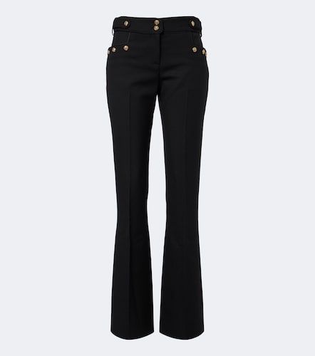 Pantalon droit en laine vierge - Balmain - Modalova