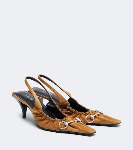 Escarpins slingback Vittoria en daim - Gucci - Modalova