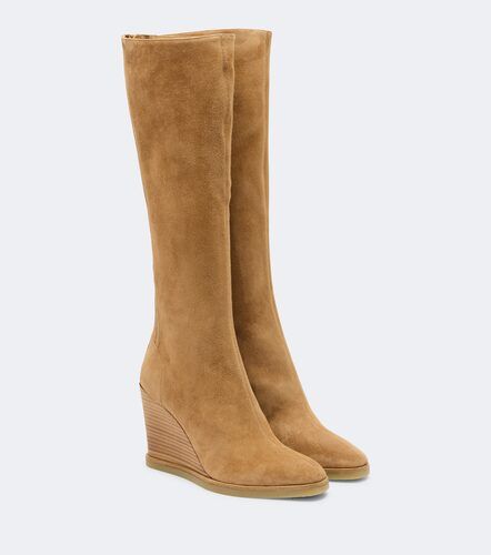 Bottes compensées Saint Honoré en daim - Aquazzura - Modalova
