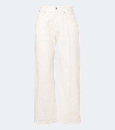 Pantalon droit à taille mi-haute en coton - Brunello Cucinelli - Modalova