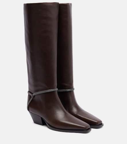 Bottes Monili en cuir - Brunello Cucinelli - Modalova