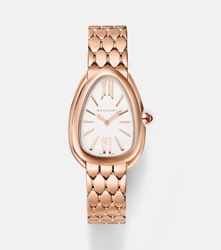 Montre Serpenti Seduttori 33 mm en or rose 18 ct avec rubellite - Bvlgari - Modalova