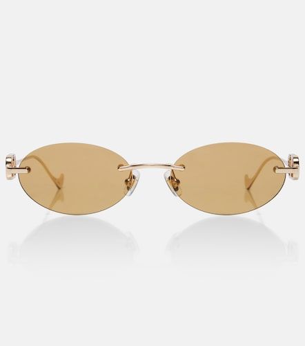 Lunettes de soleil ovales VLogo - Valentino Garavani - Modalova