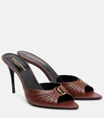 Mules Babylone Cassandre 90 en cuir - Saint Laurent - Modalova