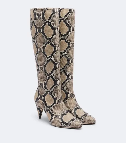 Bottes Maverick en cuir façon serpent - Victoria Beckham - Modalova