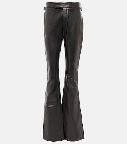 Pantalon flare à taille mi-haute en cuir - Tom Ford - Modalova