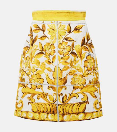 Mini-jupe Majolica en coton mélangé - Dolce&Gabbana - Modalova