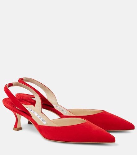 Escarpins Carolyne Gala Val en daim - Manolo Blahnik - Modalova