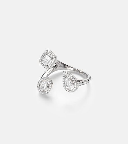 Bague My Twin Trilogy en or blanc 18 ct et diamants - Messika - Modalova