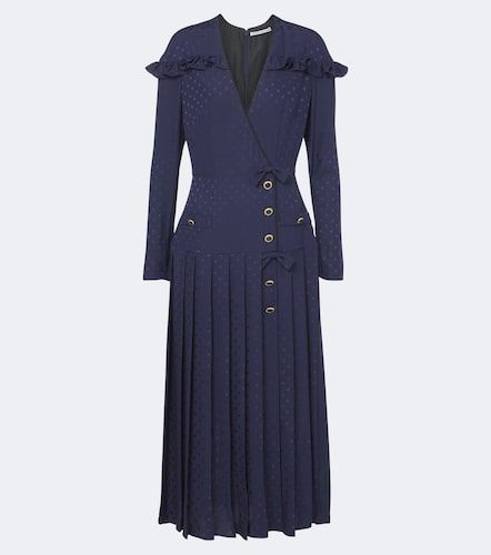 Robe midi en soie à motif jacquard - Alessandra Rich - Modalova