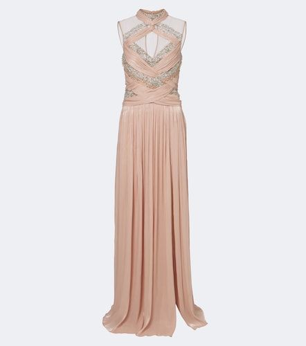 Robe longue Avalia en georgette - Costarellos - Modalova