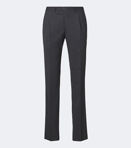 Pantalon slim en laine mélangée - Canali - Modalova