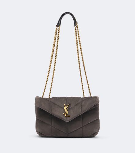 Sac Toy Puffer en daim - Saint Laurent - Modalova