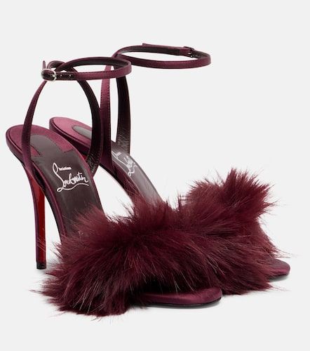 Sandales Patchoulina 100 en crêpe de satin - Christian Louboutin - Modalova