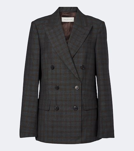 Blazer en laine à carreaux - Dries Van Noten - Modalova
