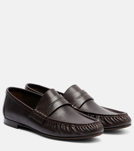 Mocassins penny Monili en cuir - Brunello Cucinelli - Modalova