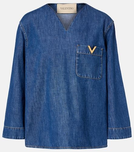 Top VGold en chambray - Valentino Garavani - Modalova