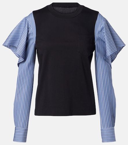 Chemise rayée en coton et en popeline - Sacai - Modalova