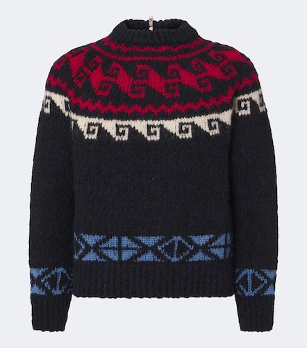 Pull jacquard en laine et alpaga - Moncler Grenoble - Modalova